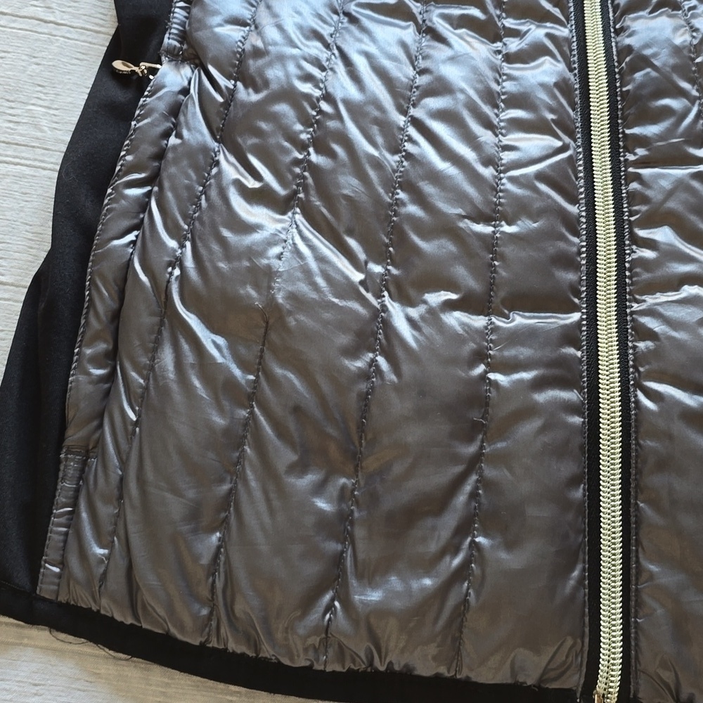 Calvin Klein Performance Asymmetrical Down Vest | Gunmetal Gray | Size XS - Picture 15 of 16